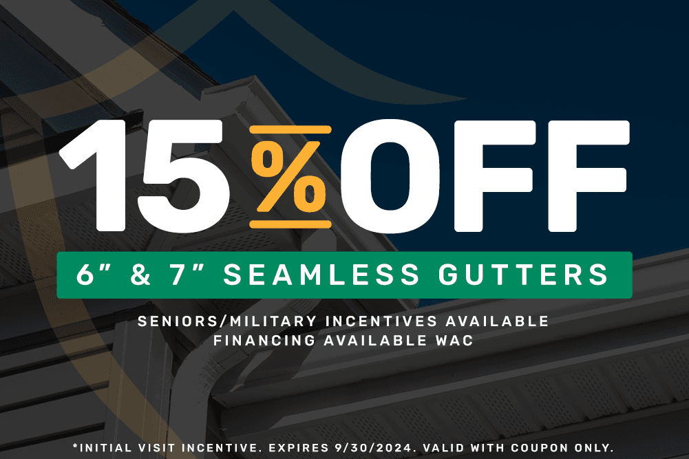15% Off Seamless Gutters