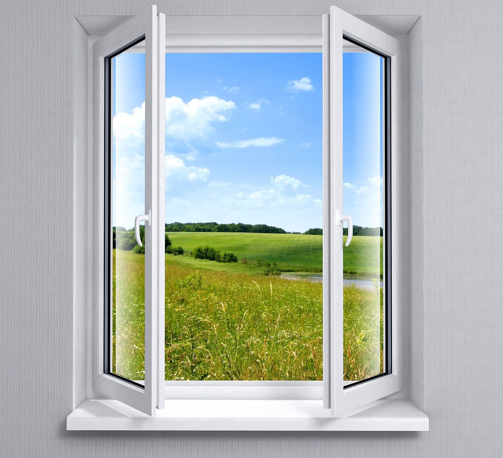 Open casement window