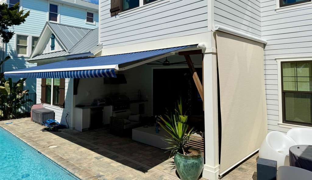 House with Awning and Screen